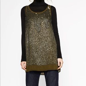 Zara ombré sequined dress